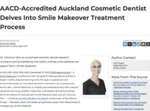 AACD-Accredited Auckland Cosmetic Dentist Details What to Expect From a Smile Makeover